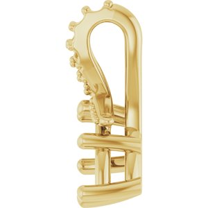 10K Yellow Gold 8x4.5 mm Marquise Pendant Mounting – image 6