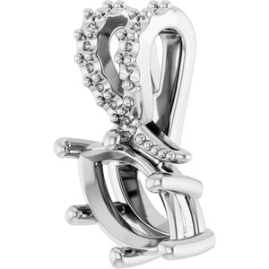 10K White Gold 8x4.5 mm Marquise Pendant Mounting – image 4