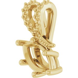 10K Yellow Gold 8x4.5 mm Marquise Pendant Mounting – image 4
