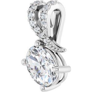 Sterling Silver 7.5x5.5 mm Oval Pendant Mounting – image 3
