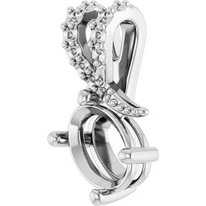 Continuum Sterling Silver 7.5x5.5 mm Oval Pendant Mounting – image 4