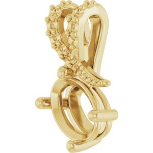 14K Yellow Gold 7.5x5.5 mm Oval Pendant Mounting – image 4