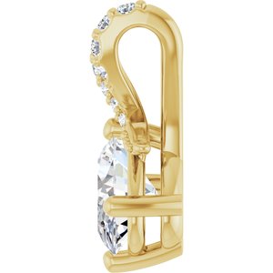 14K Yellow Gold 7.5x5.5 mm Oval Pendant Mounting – image 5