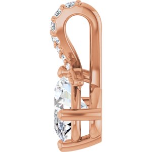 18K Rose Gold 7.5x5.5 mm Oval Pendant Mounting – image 5