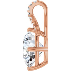 14K Rose Gold 12 mm Round Pendant Mounting – image 5