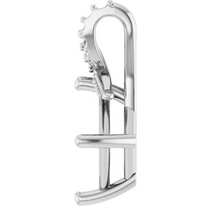 10K White Gold 7x7 mm Square Pendant Mounting – image 6