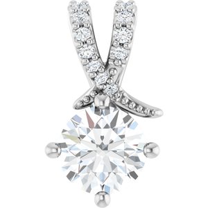 Sterling Silver 6.5 mm Round Pendant Mounting