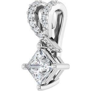 Sterling Silver 3.75x3.75 mm Square Pendant Mounting – image 3