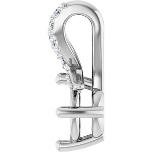 Platinum 5.2 mm Round .04 CTW Natural Diamond Semi-Set Pendant – image 6