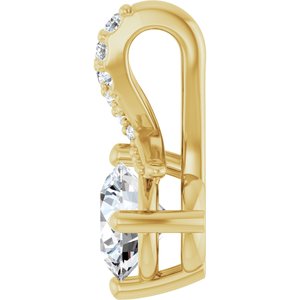 14K Yellow Gold 5.2 mm Round Pendant Mounting – image 5