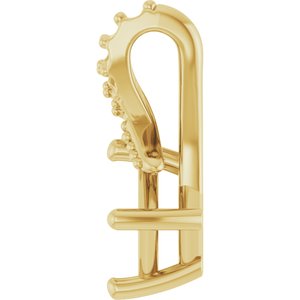 18K Yellow Gold 3.75x3.75 mm Square Pendant Mounting – image 6