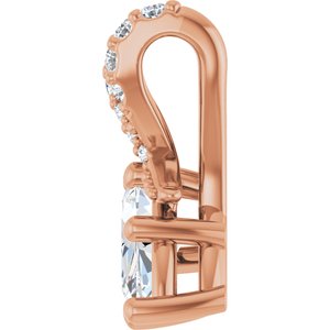 10K Rose Gold 8x4 mm Marquise Pendant Mounting – image 5