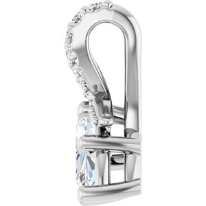 14K X1 White Gold 8x4 mm Marquise Pendant Mounting – image 5