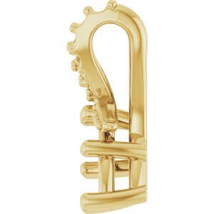 14K Yellow Gold 8x4 mm Marquise Pendant Mounting – image 6