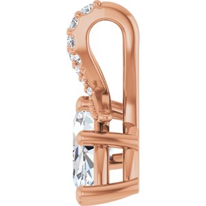 10K Rose Gold 9.5x5 mm Marquise Pendant Mounting – image 5