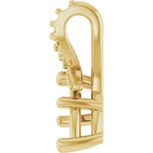 14K Yellow Gold 9.5x5 mm Marquise Pendant Mounting – image 6