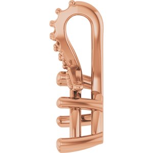 18K Rose Gold 9.5x5 mm Marquise Pendant Mounting – image 6