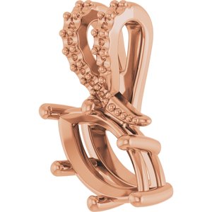 18K Rose Gold 9.5x5 mm Marquise Pendant Mounting – image 4
