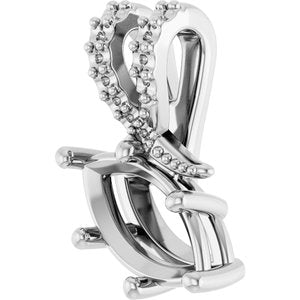 Sterling Silver 9.5x5 mm Marquise Pendant Mounting – image 4