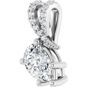 14K X1 White Gold 8.5x5.5 mm Pear Pendant Mounting – image 3