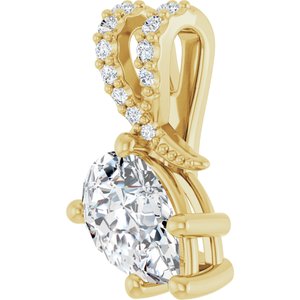 10K Yellow Gold 8.5x5.5 mm Pear Pendant Mounting – image 3