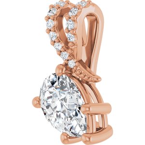 10K Rose Gold 8.5x5.5 mm Pear Pendant Mounting – image 3