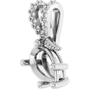 Continuum Sterling Silver 8.5x5.5 mm Pear Pendant Mounting – image 4