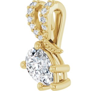 18K Yellow Gold 7x4.5 mm Pear Pendant Mounting – image 3
