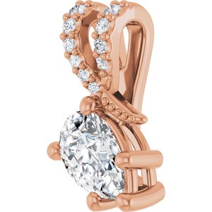 14K Rose Gold 7x4.5 mm Pear Pendant Mounting – image 3