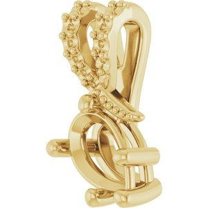 14K Yellow Gold 7x4.5 mm Pear Pendant Mounting – image 4