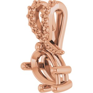 10K Rose Gold 7x4.5 mm Pear Pendant Mounting – image 4