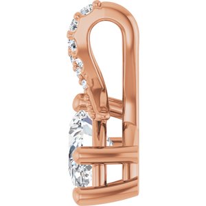 10K Rose Gold 7x4.5 mm Pear Pendant Mounting – image 5