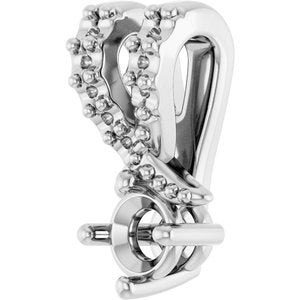 10K White Gold 3 mm Round Pendant Mounting – image 4