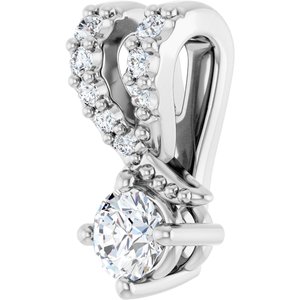 Platinum 3 mm Round Pendant Mounting – image 3