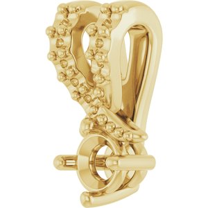 18K Yellow Gold 3 mm Round Pendant Mounting – image 4