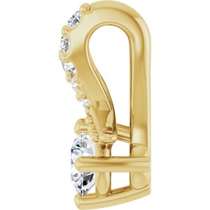 10K Yellow Gold 3 mm Round Pendant Mounting – image 5