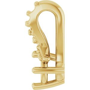 10K Yellow Gold 3 mm Round Pendant Mounting – image 6