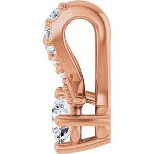 18K Rose Gold 3 mm Round Pendant Mounting – image 5
