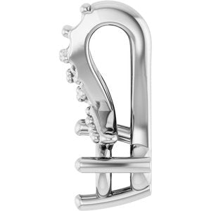 18K White Gold 3 mm Round Pendant Mounting – image 6