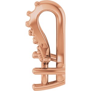 18K Rose Gold 3 mm Round Pendant Mounting – image 6