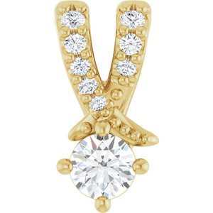 18K Yellow Gold 3 mm Round Pendant Mounting