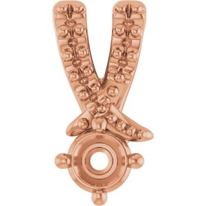 14K Rose Gold 3 mm Round Pendant Mounting – image 2