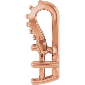 14K Rose Gold 4.1 mm Round Pendant Mounting – image 6
