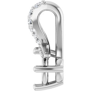 Platinum 4.1 mm Round .04 CTW Natural Diamond Semi-Set Pendant – image 6