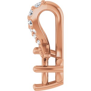 14K Rose Gold 4.1 mm Round .05 CTW Lab-Grown Diamond Semi-Set Pendant – image 6