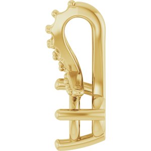 14K Yellow Gold 4.1 mm Round Pendant Mounting – image 6