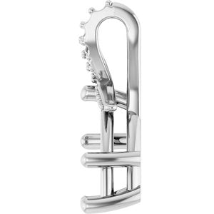 Platinum 11.5x7 mm Pear Pendant Mounting – image 6