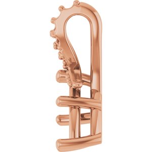 18K Rose Gold 11x5.5 mm Marquise Pendant Mounting – image 6