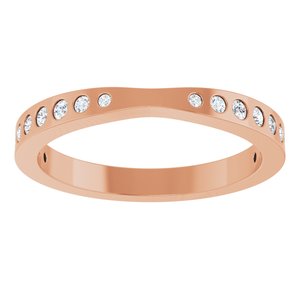 1/4 Ctw Natural Diamond Pinched Contour Band