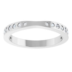 1/4 Ctw Natural Diamond Pinched Contour Band